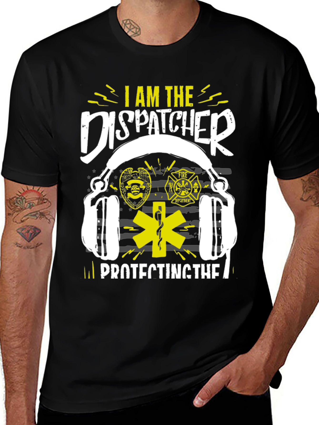 Variant 16 of Dispatcher T-Shirt - Protect and Serve