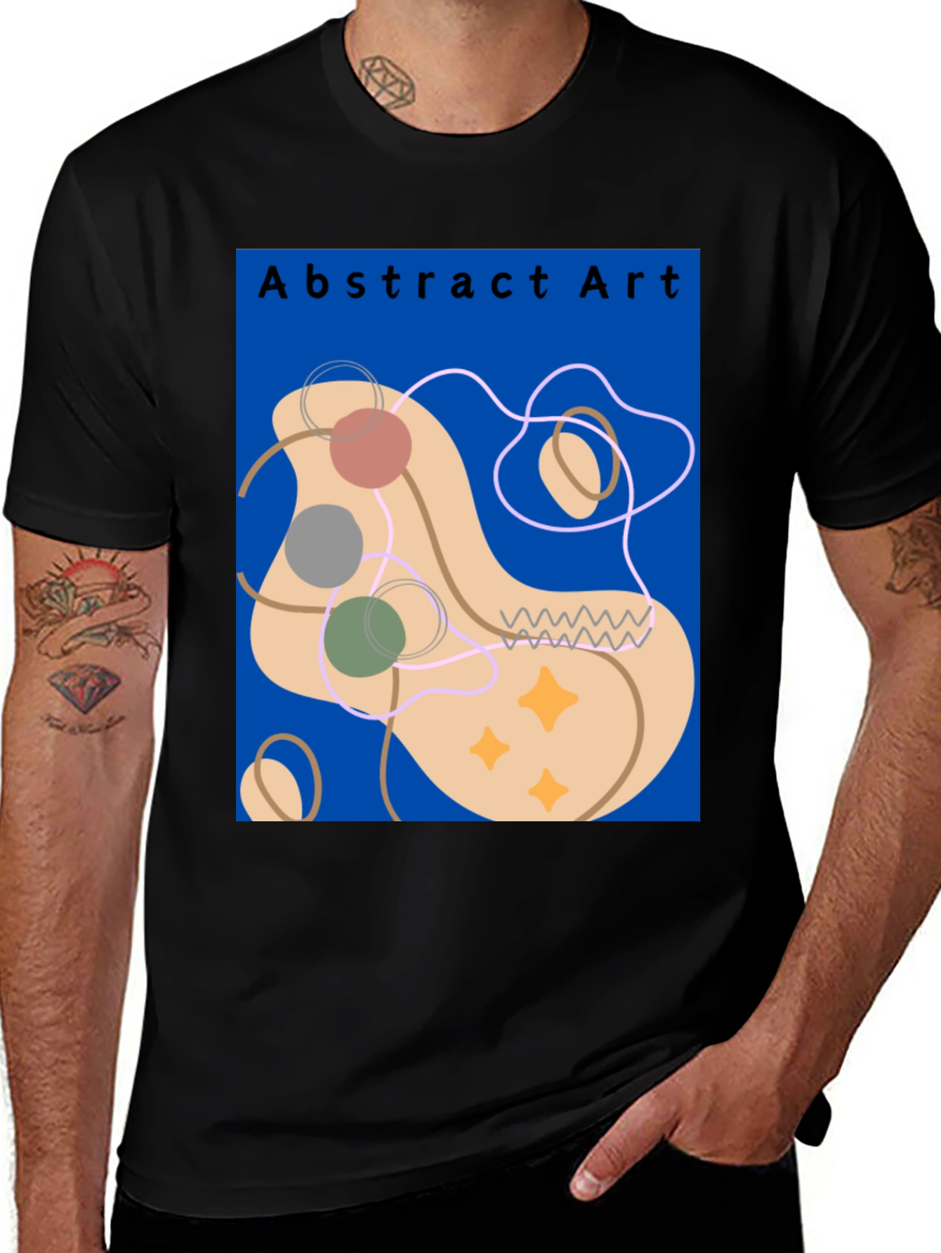Variant 15 of Abstract Art Graphic Tee - Modern Casual Style