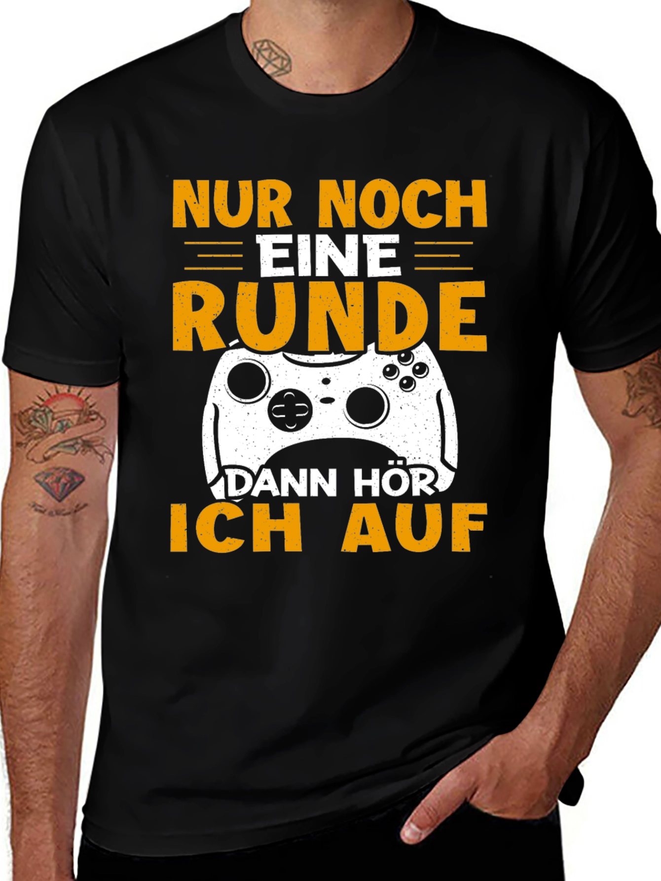 Variant 26 of Gaming T-Shirt - Nur Noch Eine Runde