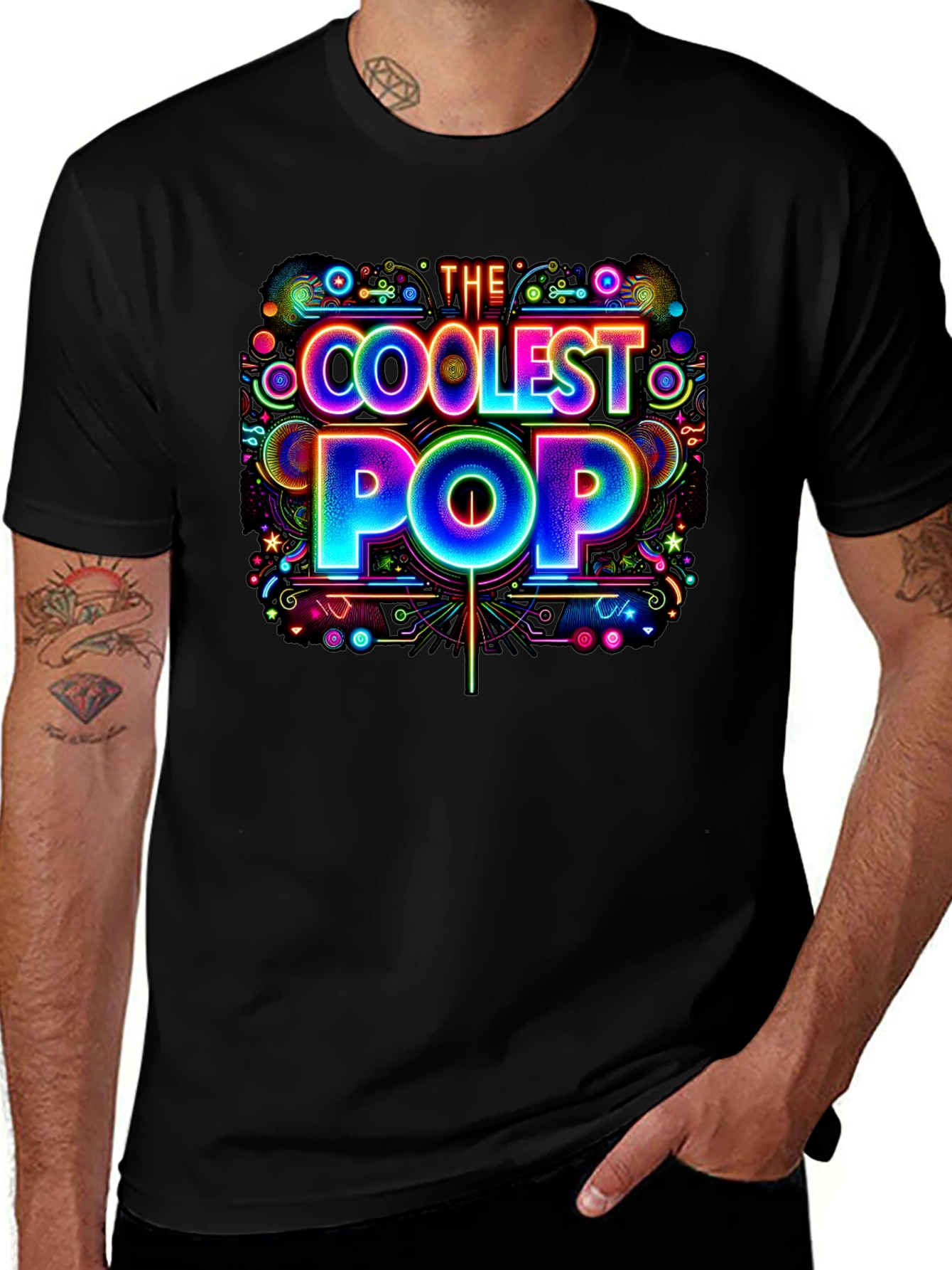 Variant 16 of The Coolest Pop Black Graphic T-Shirt