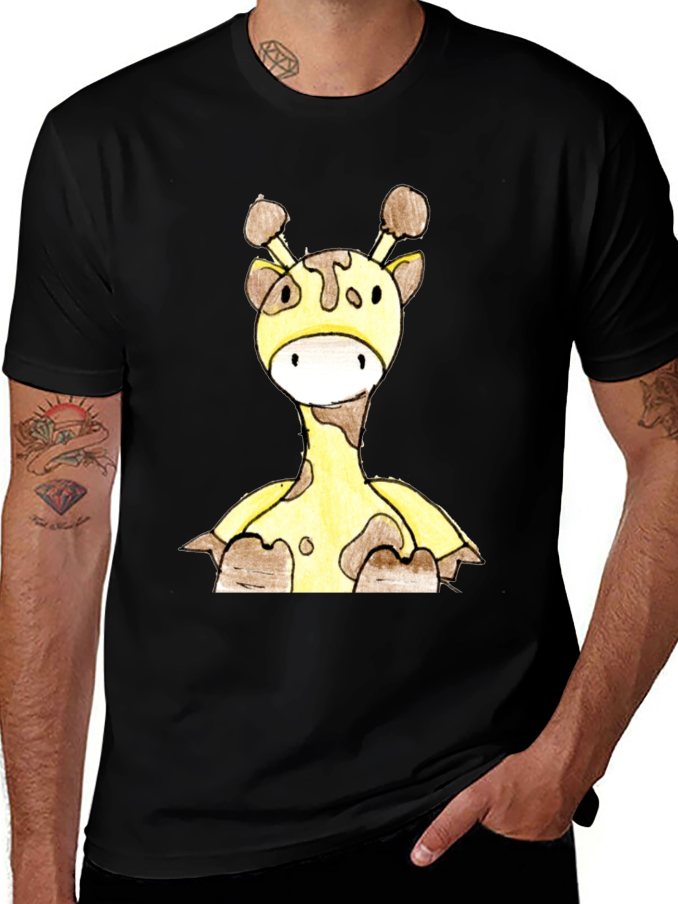 Variant 18 of Giraffe Graphic Tee - Cute Cartoon Animal T-Shirt