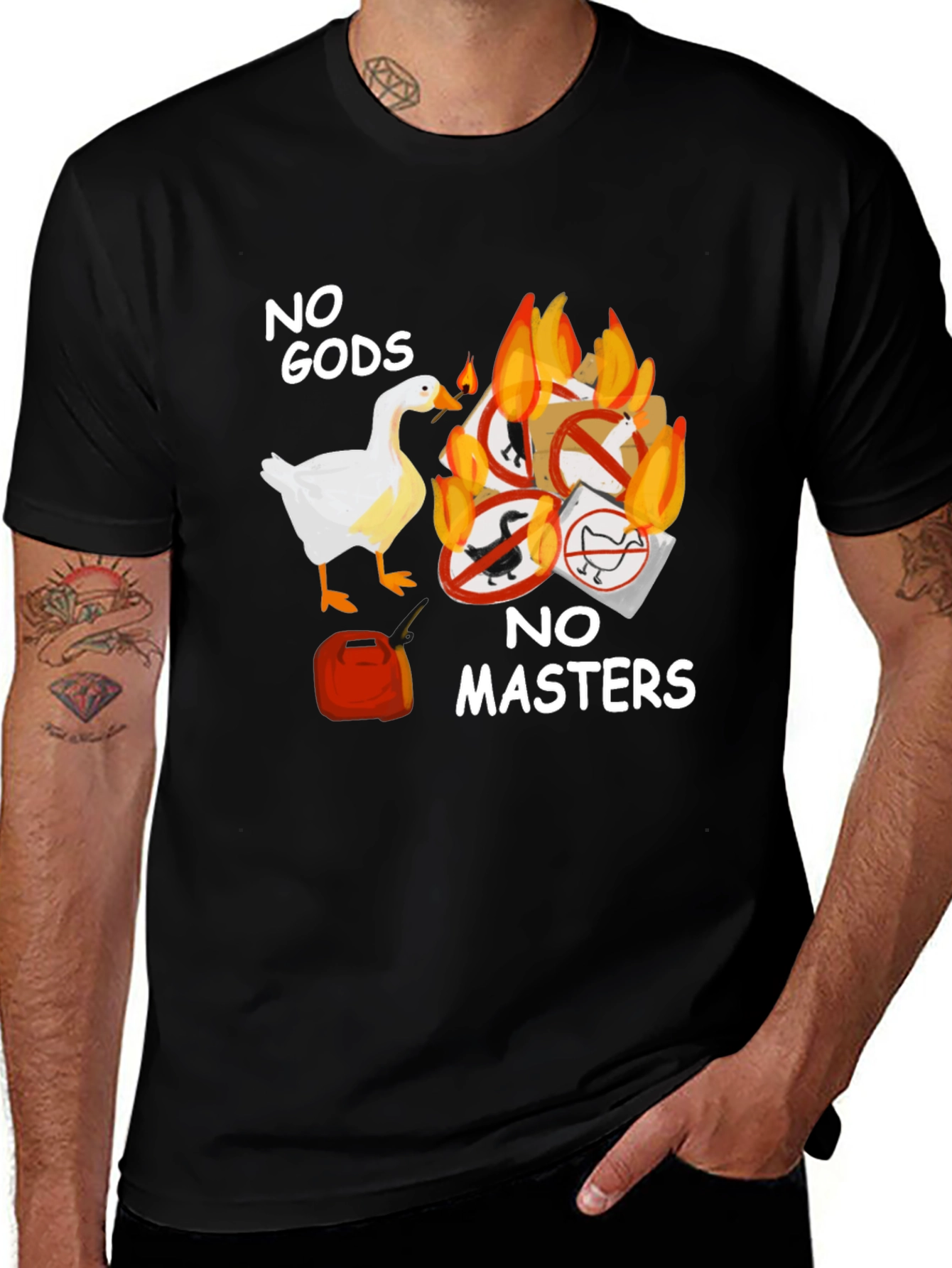 Variant 28 of No Gods No Masters Goose T-Shirt