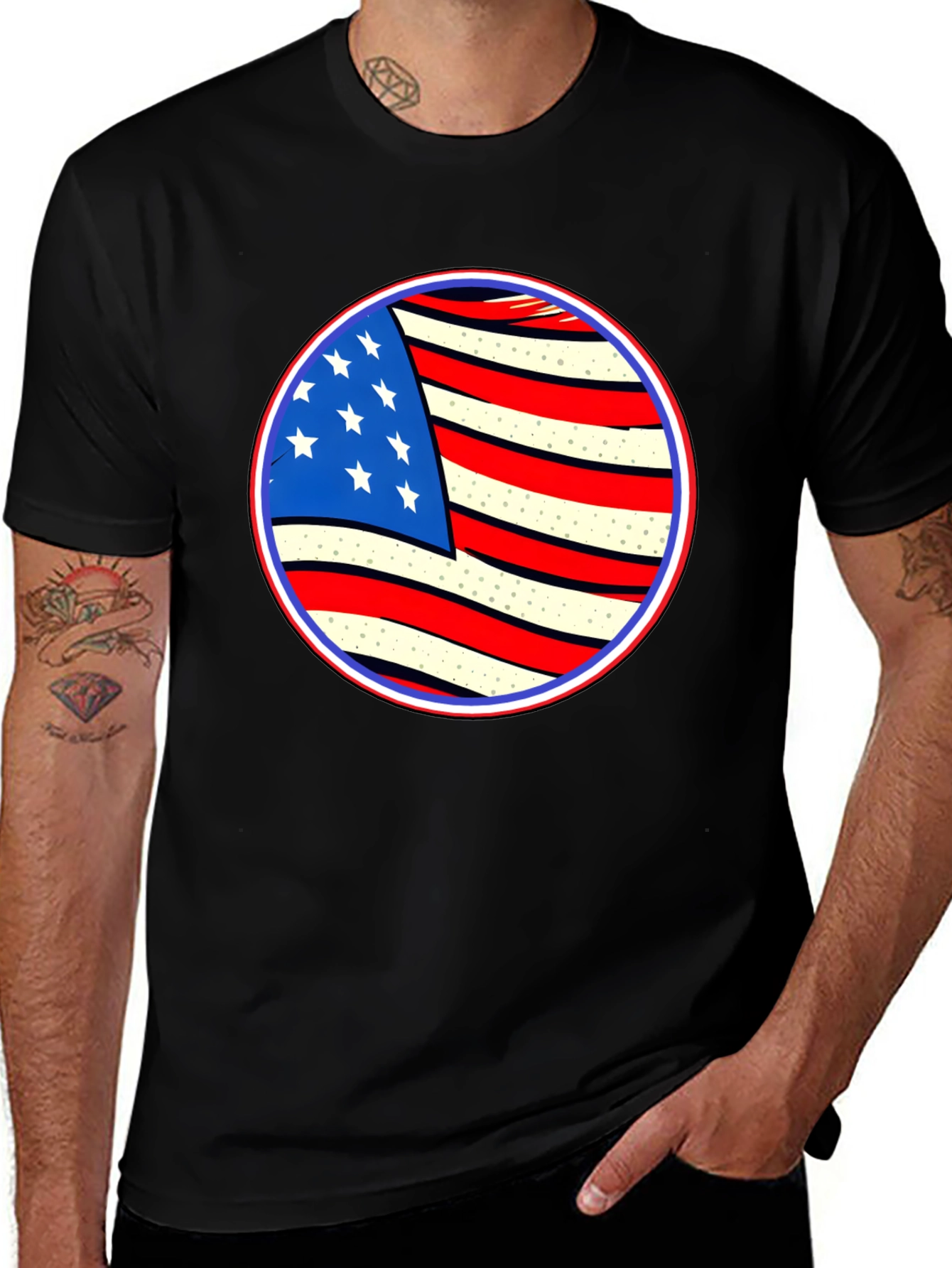 Variant 23 of American Flag Patriotic Graphic T-Shirt