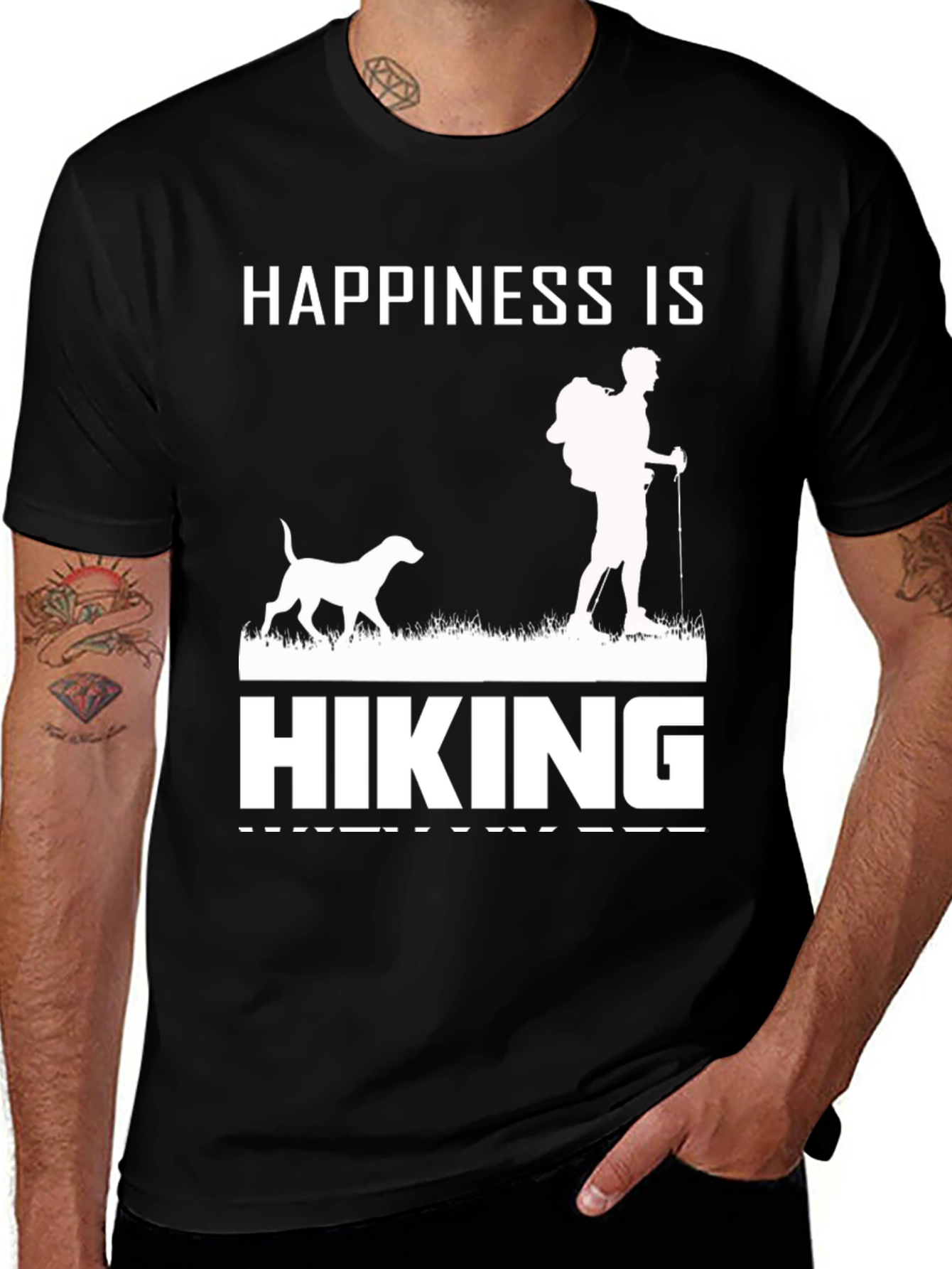 Variant 5 of Happiness is Hiking Graphic Tee