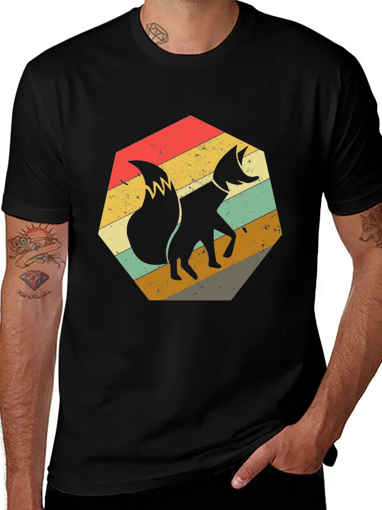 Variant 23 of Retro Fox Graphic Tee - Vintage Style Animal T-Shirt