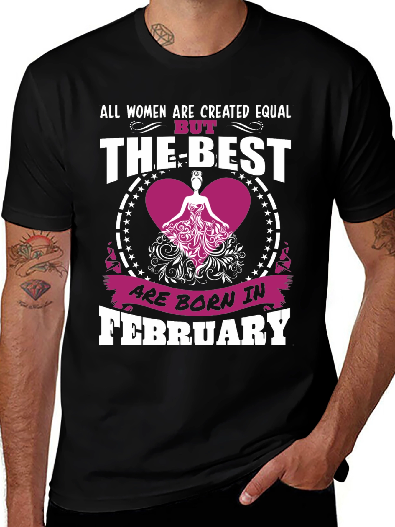 All Women are Created Equal February Birthday T-Shirt