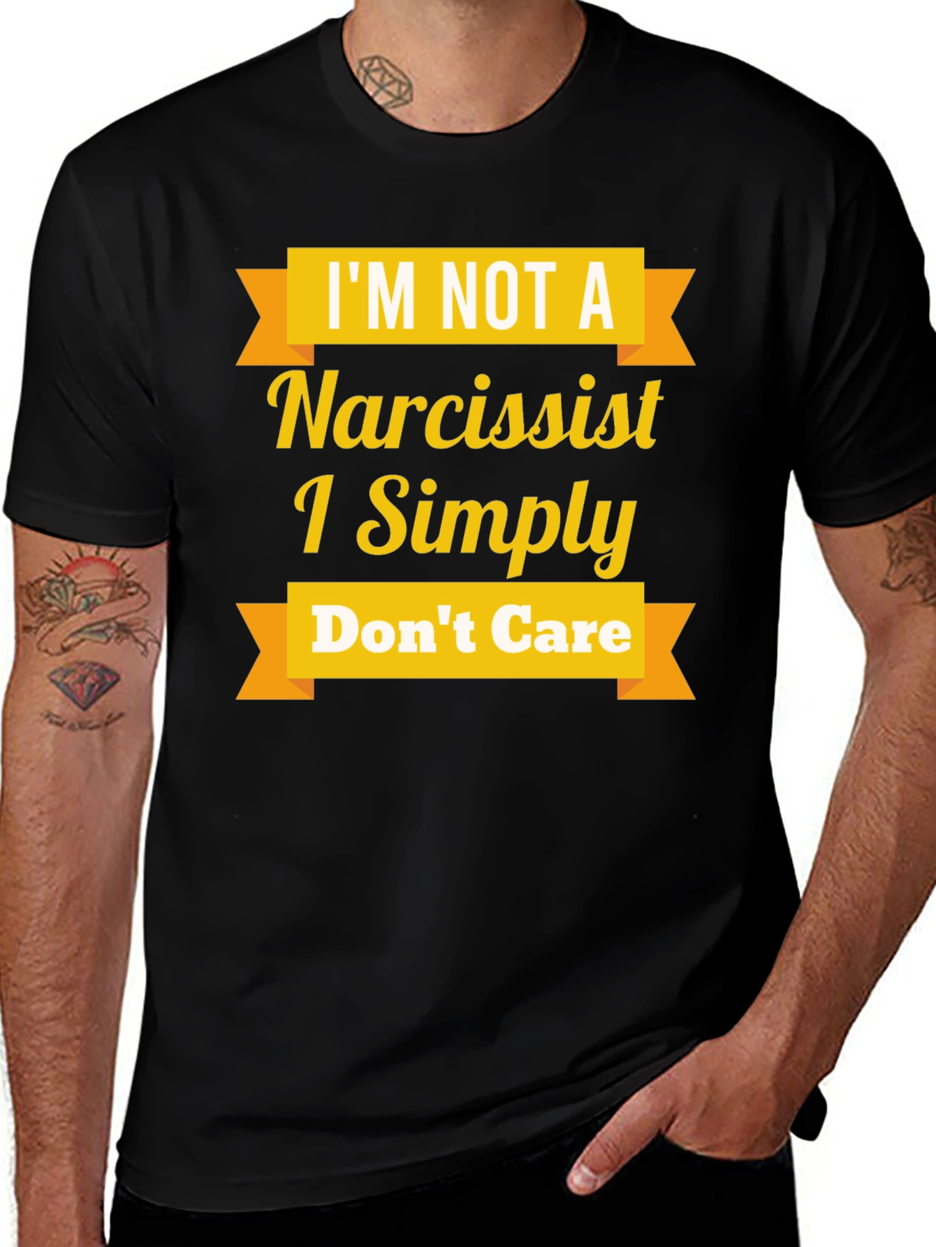 Variant 15 of Narcissist Funny Graphic T-Shirt - Black