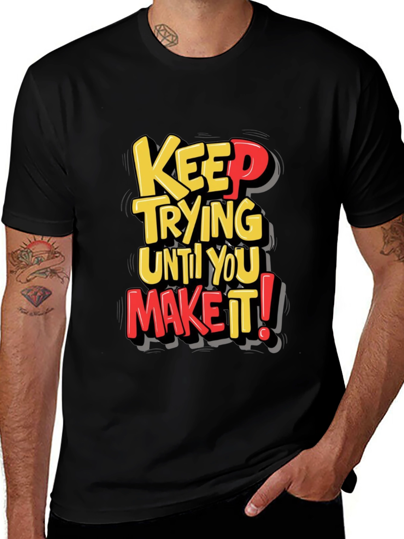 Variant 18 of Keep Trying Graphic T-Shirt