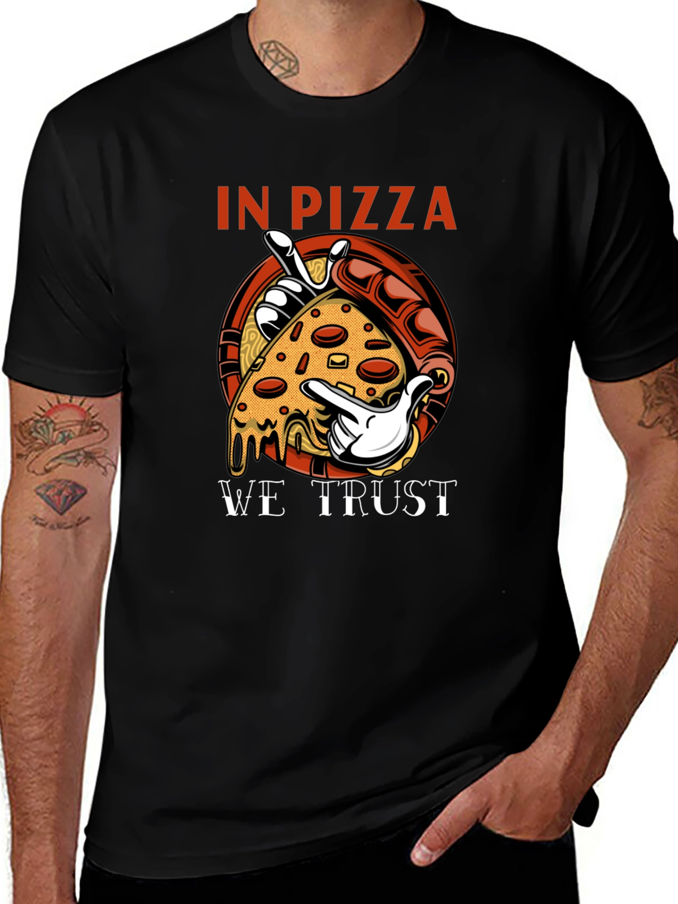 In Pizza We Trust Graphic Tee