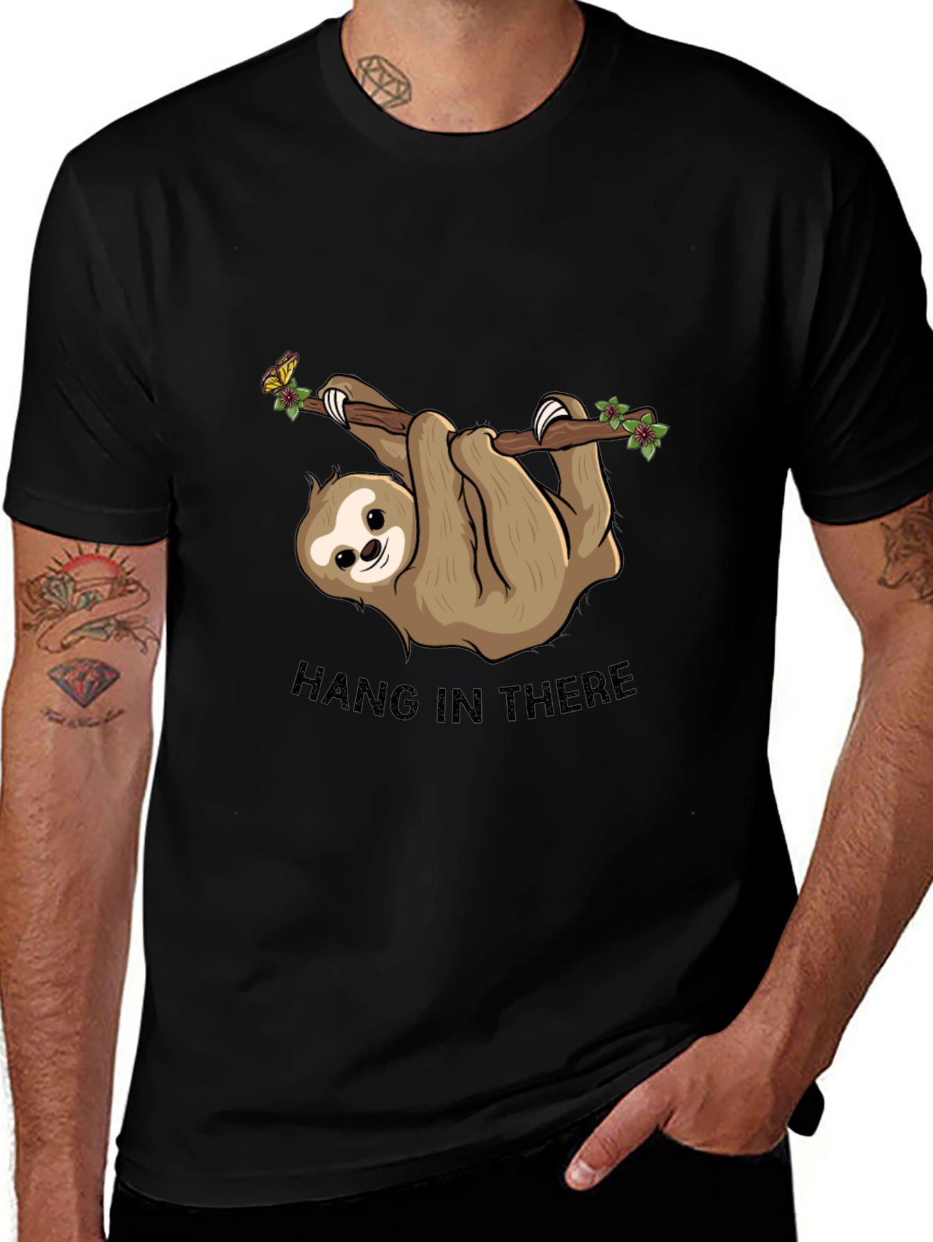 Variant 7 of Hang in There Sloth T-Shirt - Cute & Motivational Tee