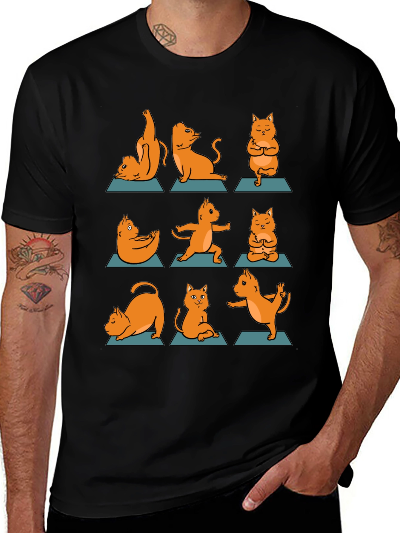 Variant 14 of Yoga Cats T-Shirt - Funny Graphic Tee