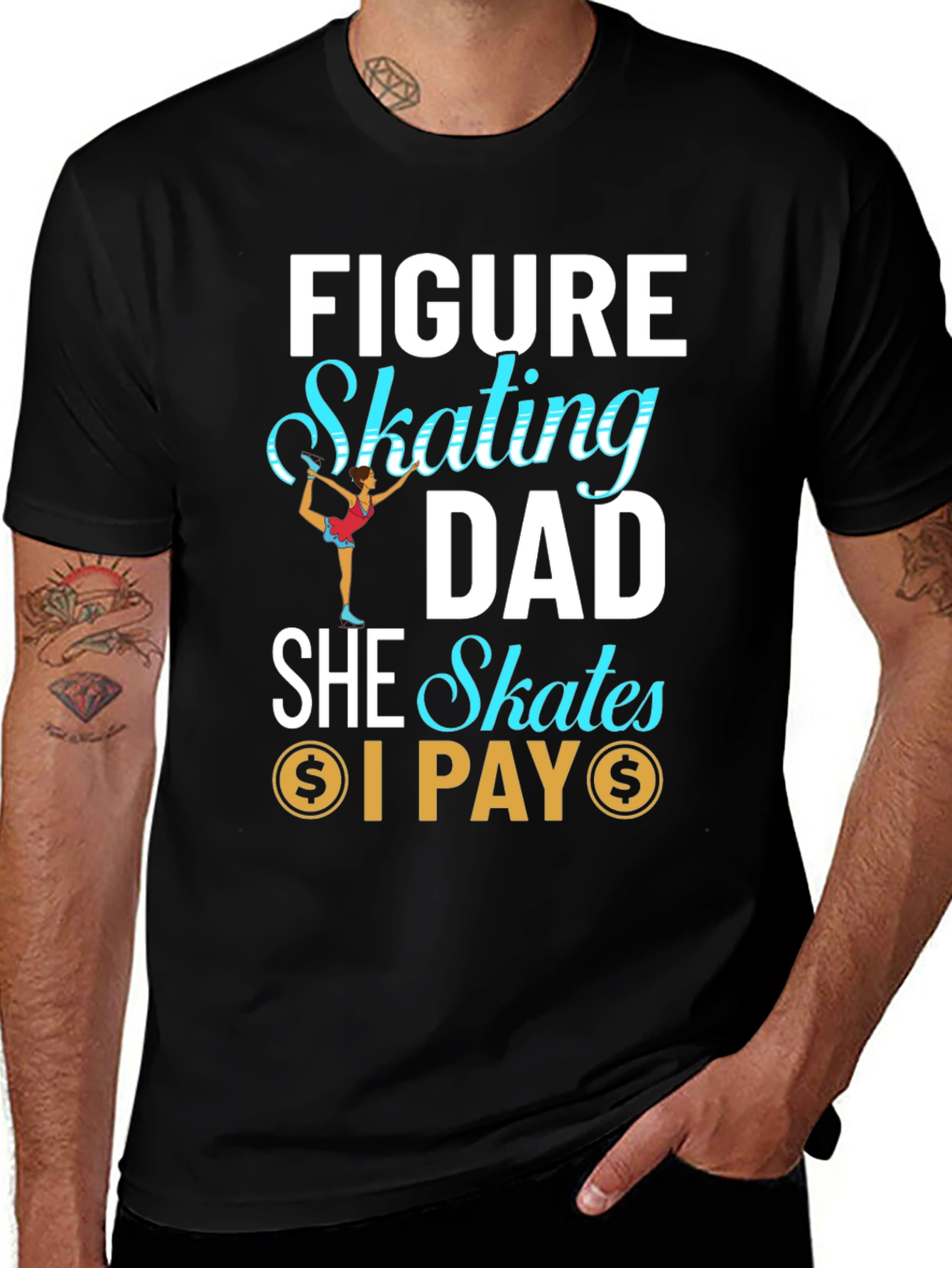 Variant 27 of Figure Skating Dad T-Shirt