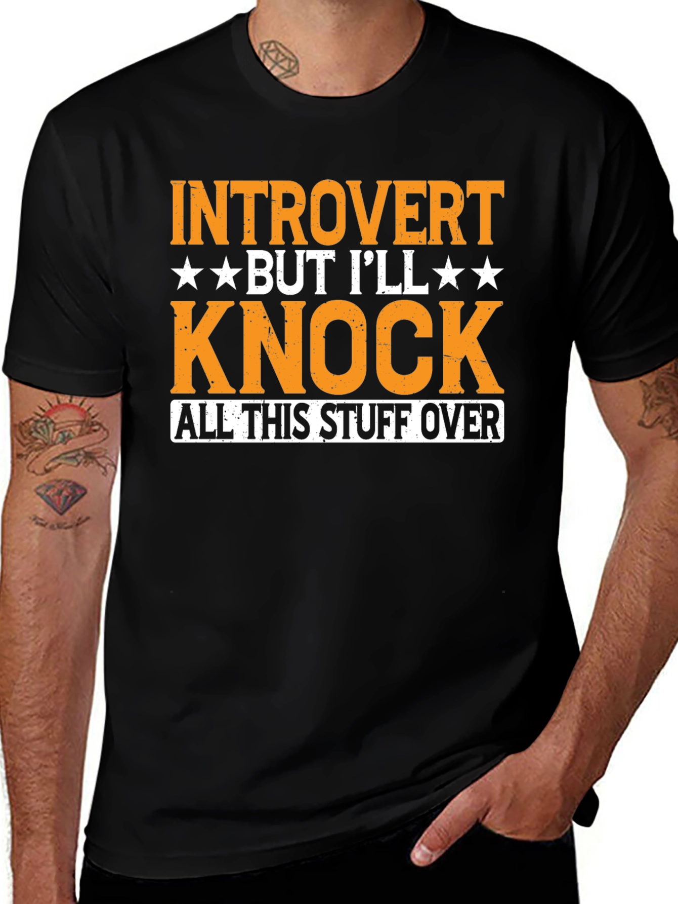 Variant 26 of Introvert Knock Over Graphic Tee
