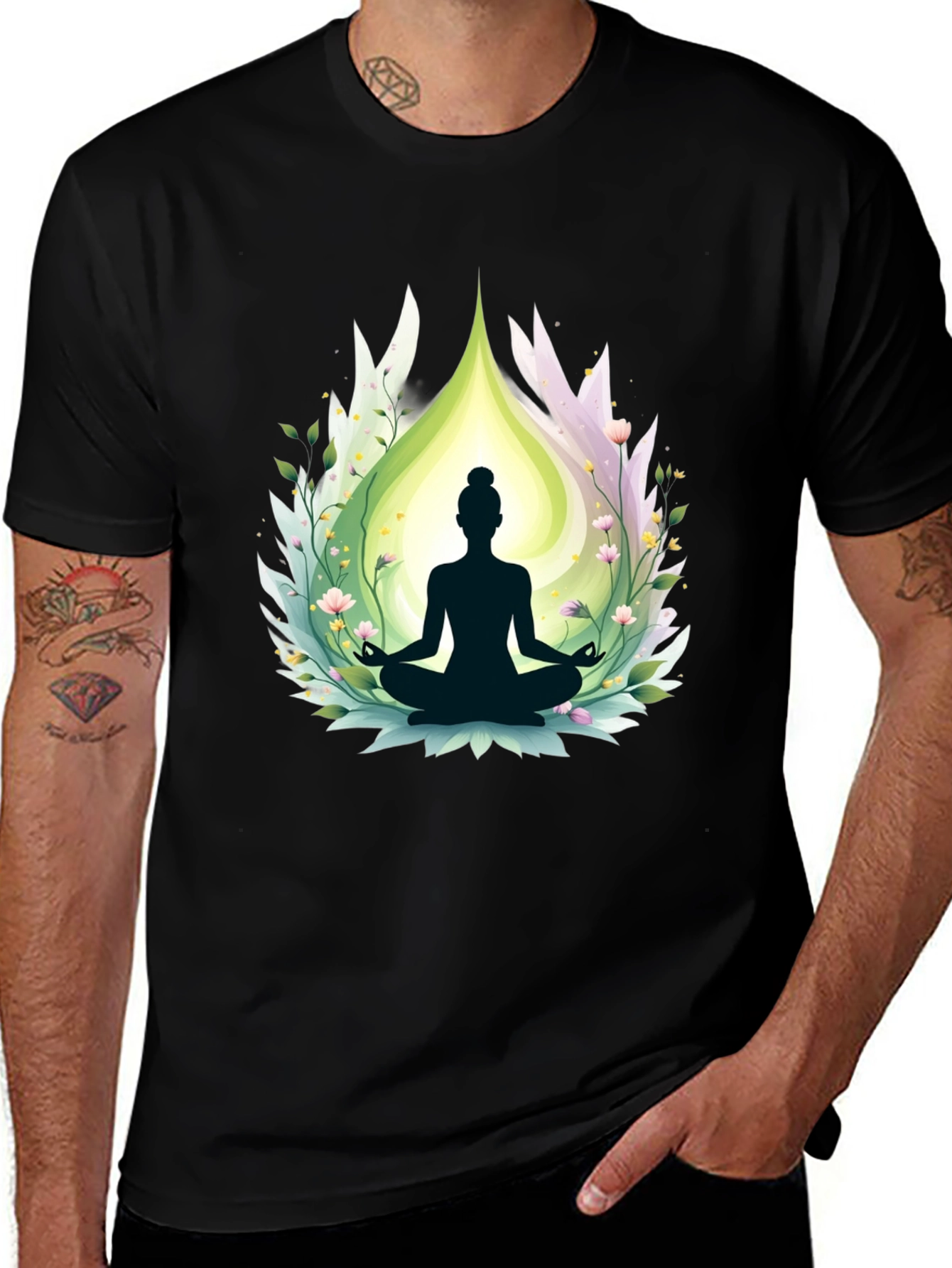 Variant 30 of Meditative Bliss T-Shirt - Yoga Design