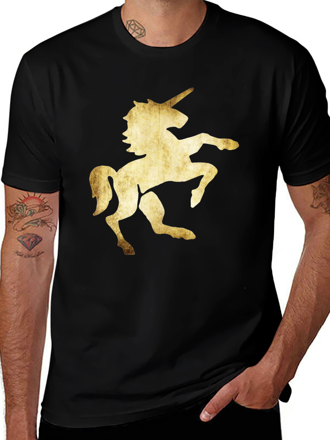 Variant 26 of Unicorn Graphic Tee - Gildan Black T-Shirt
