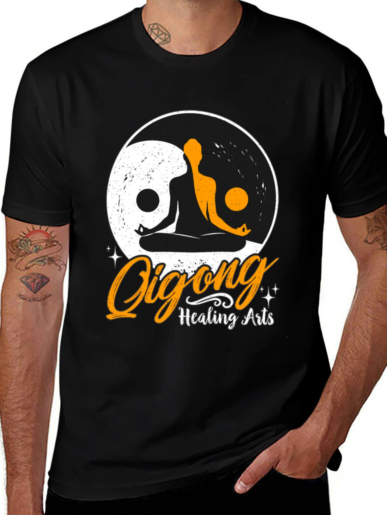 Variant 27 of Qigong Healing Arts Yin Yang Graphic T-Shirt