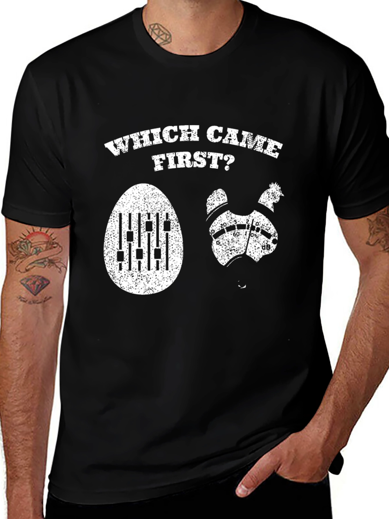 Variant 2 of Which Came First? Music Producer T-Shirt