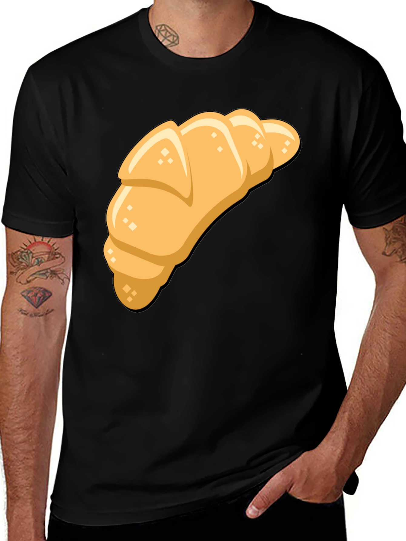 Variant 23 of Croissant Graphic T-Shirt - Unisex Comfort Fit Tee