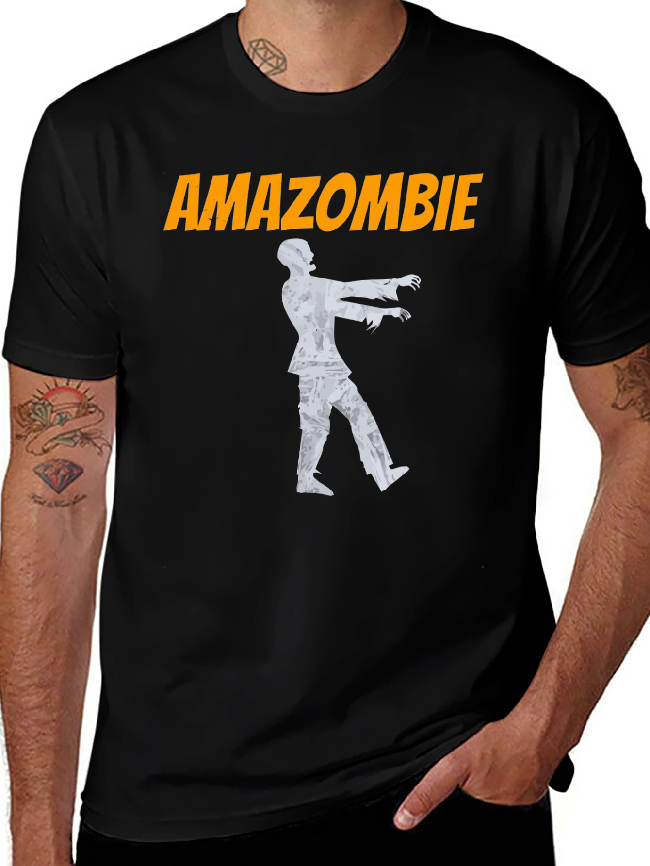 Variant 22 of Amazombie T-Shirt - Men's Black Graphic Tee