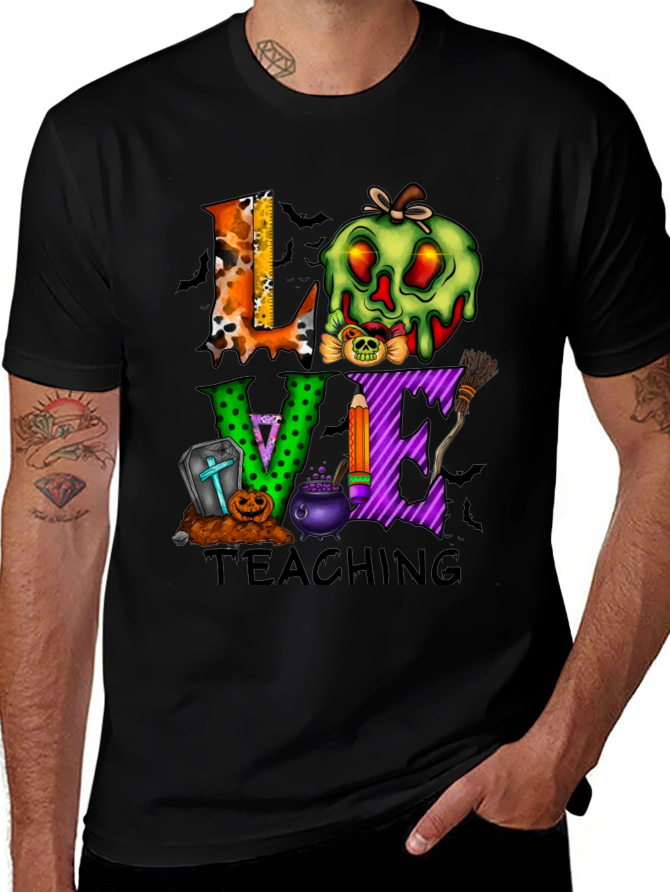 Variant 2 of Love Teaching Halloween Graphic Tee