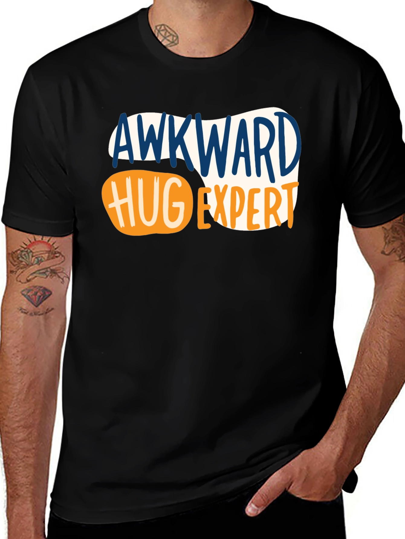Variant 30 of Awkward Hug Expert T-Shirt - Funny Graphic Tee