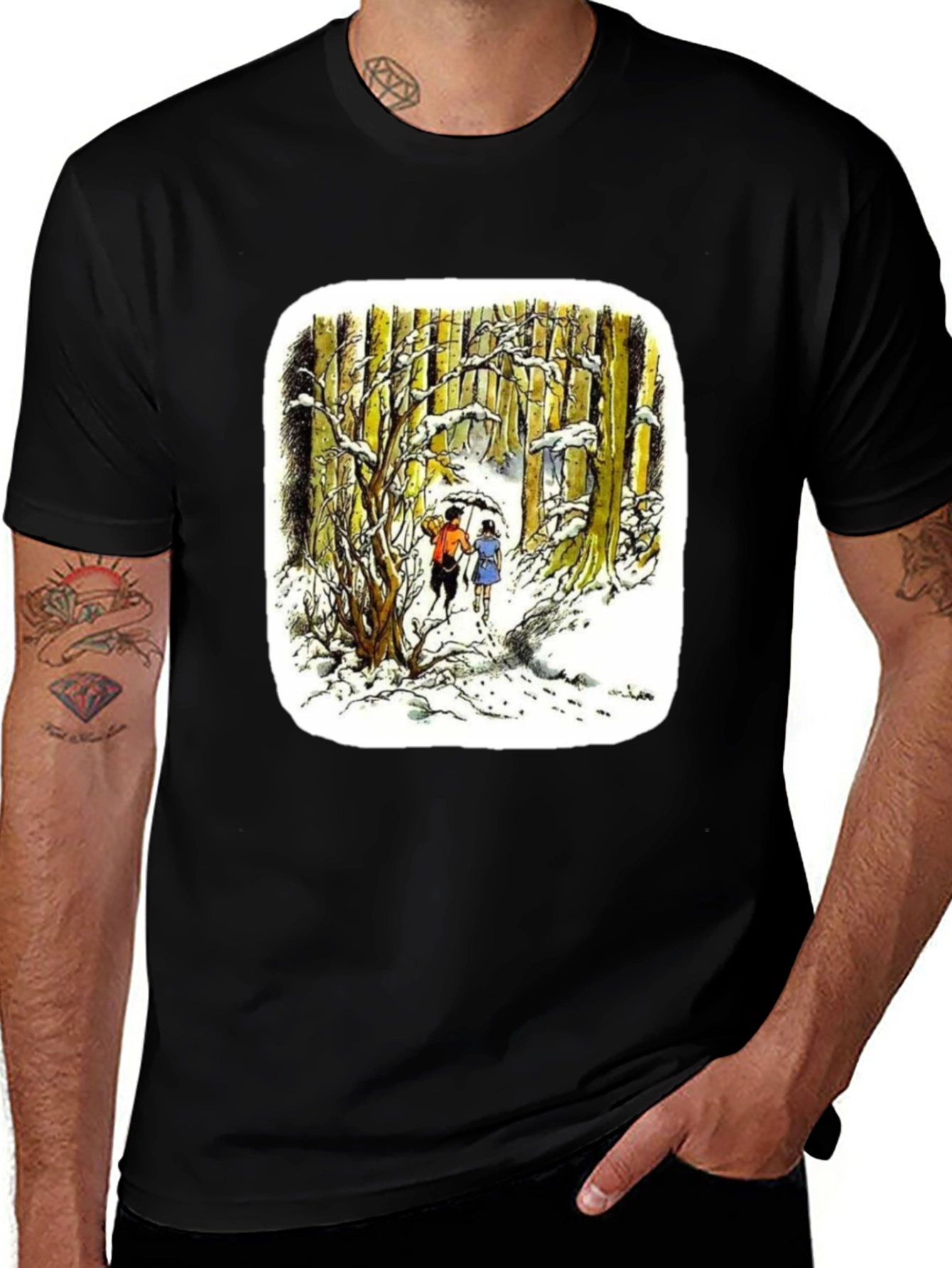 Variant 10 of Winter Forest Walk T-Shirt