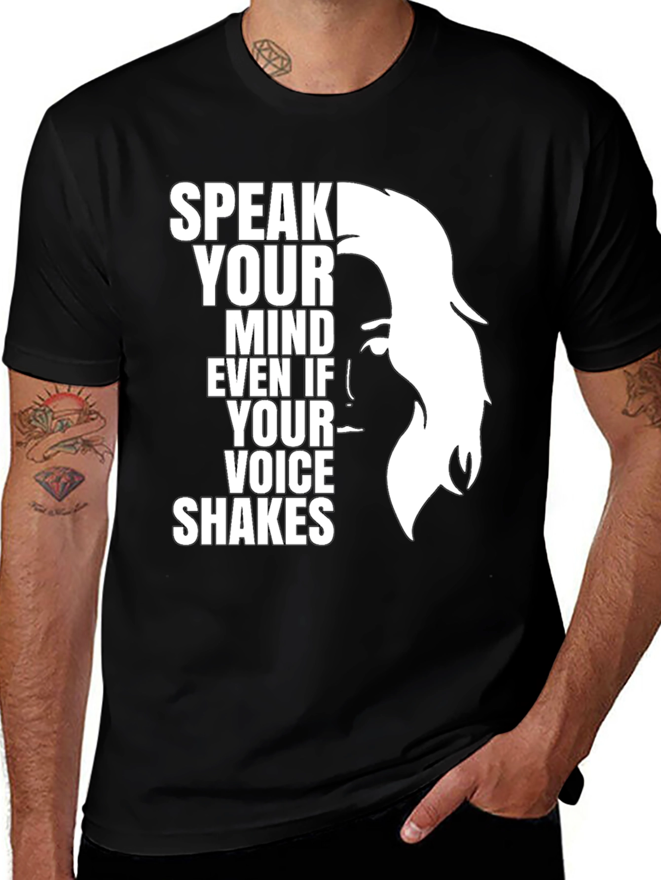 Variant 29 of Speak Your Mind Graphic Tee - Black