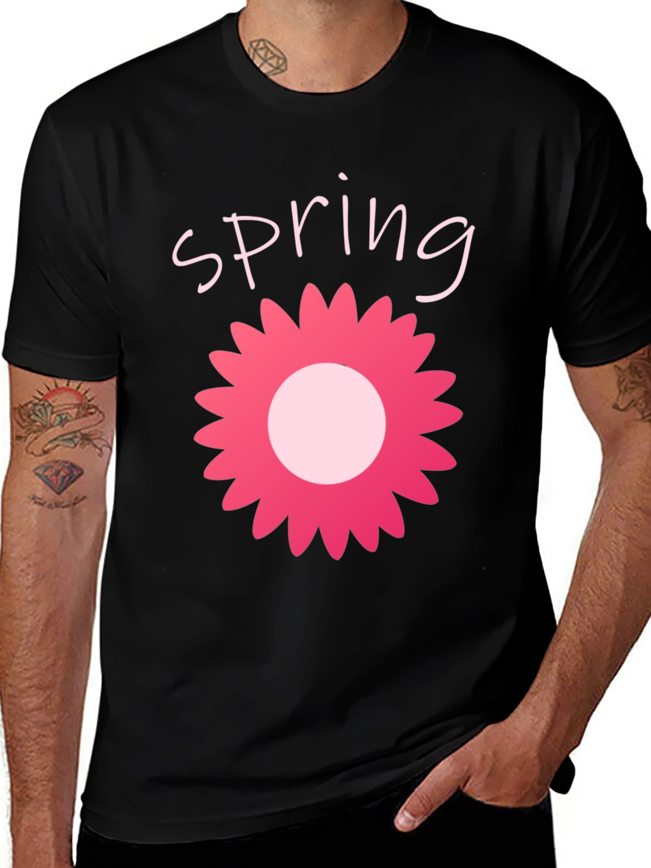 Variant 8 of Spring Flower Graphic T-Shirt - Casual Comfort