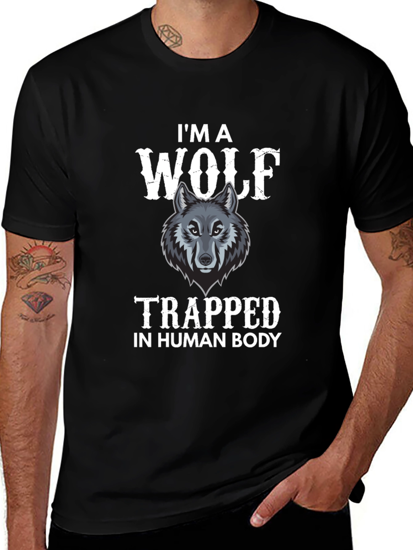 Variant 28 of I'm A Wolf Trapped in Human Body T-Shirt