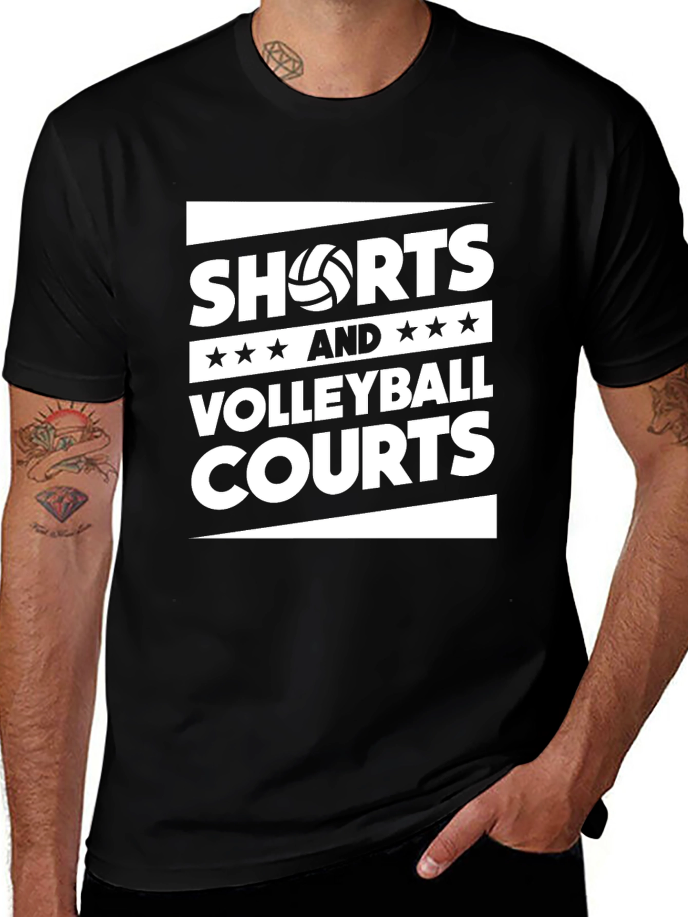 Variant 15 of Volleyball Graphic T-Shirt - Shorts and Courts!