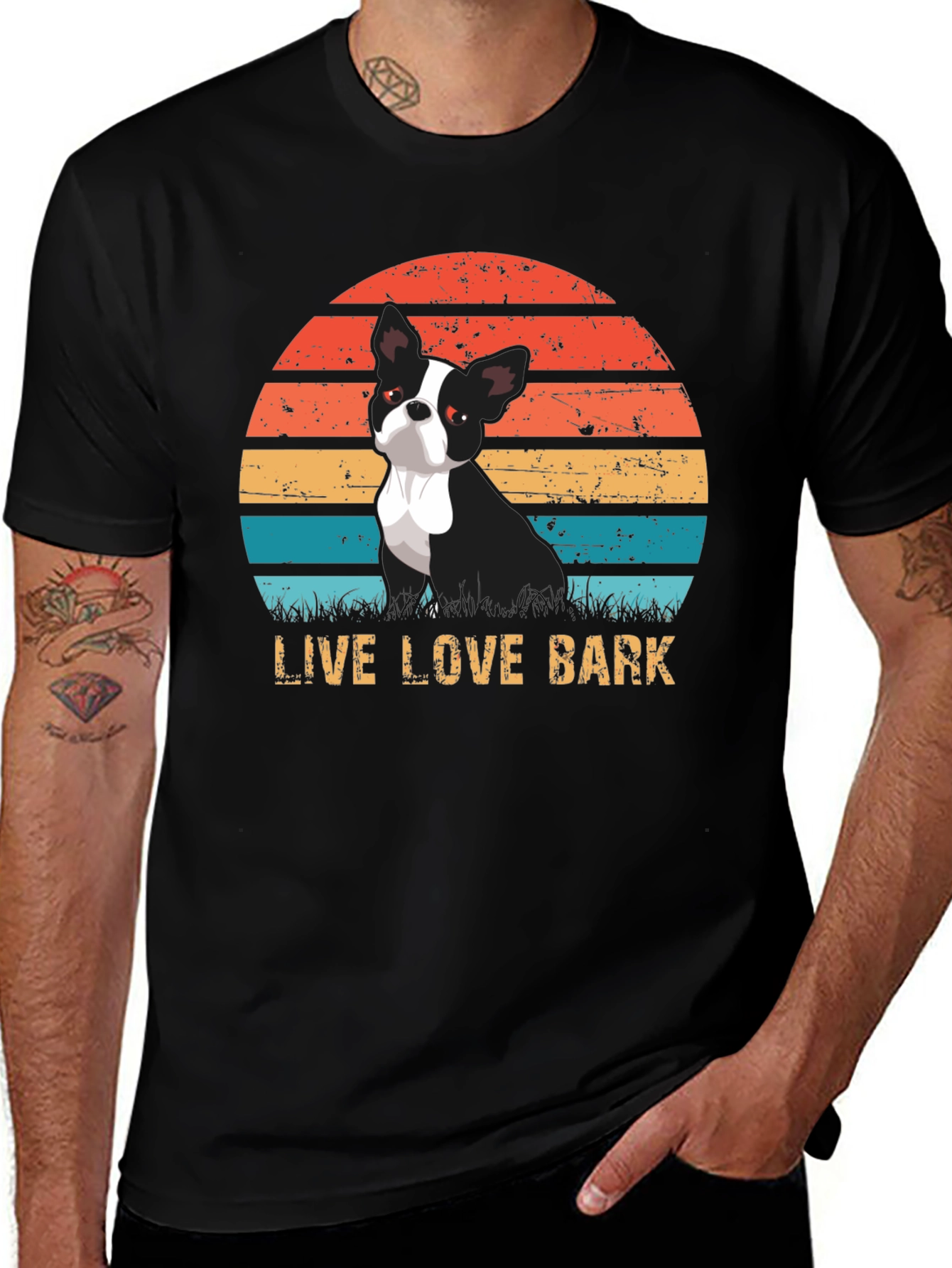 Variant 2 of Live Love Bark Dog T-Shirt