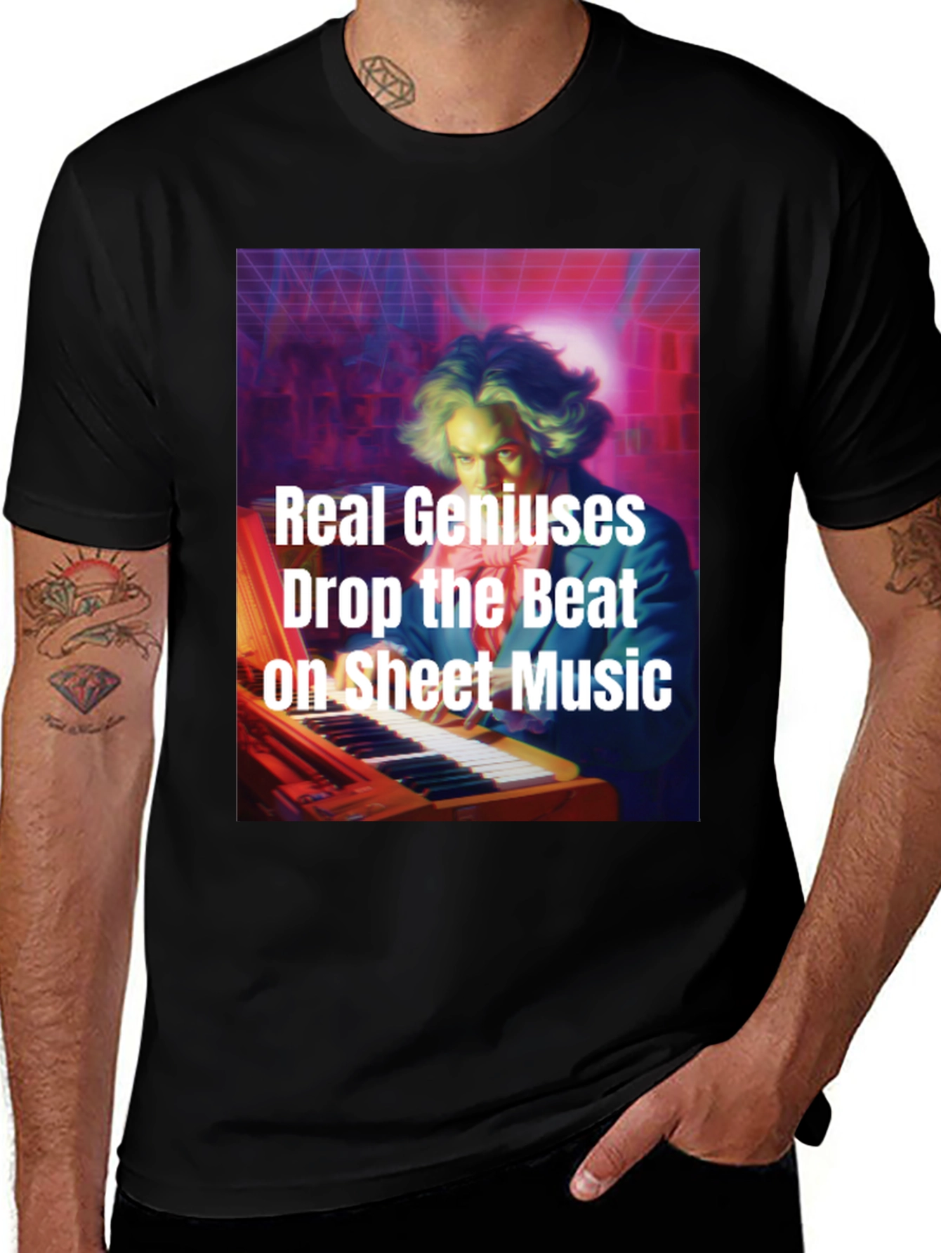 Variant 9 of Real Geniuses Music T-Shirt