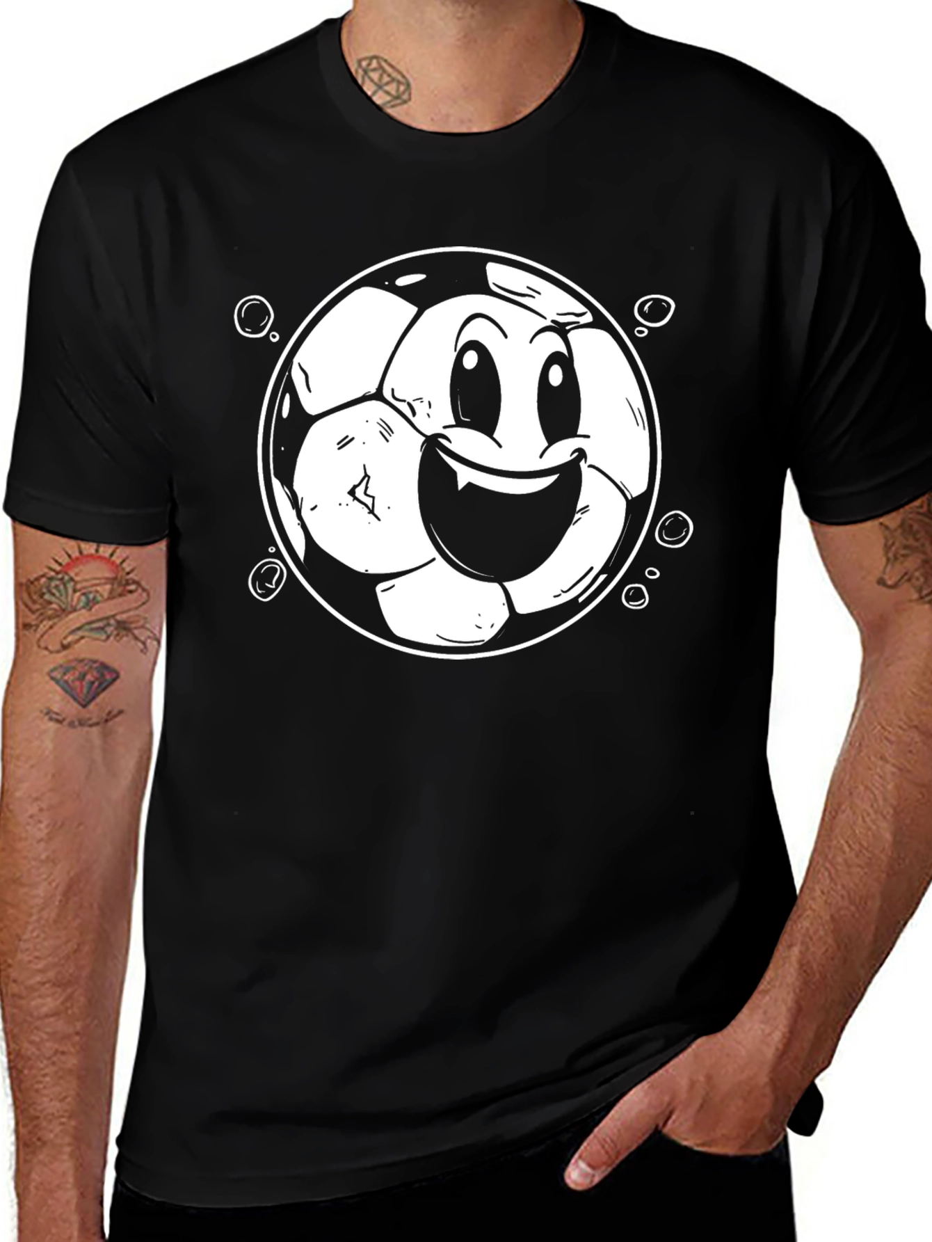 Variant 27 of Funny Soccer Ball Graphic Tee