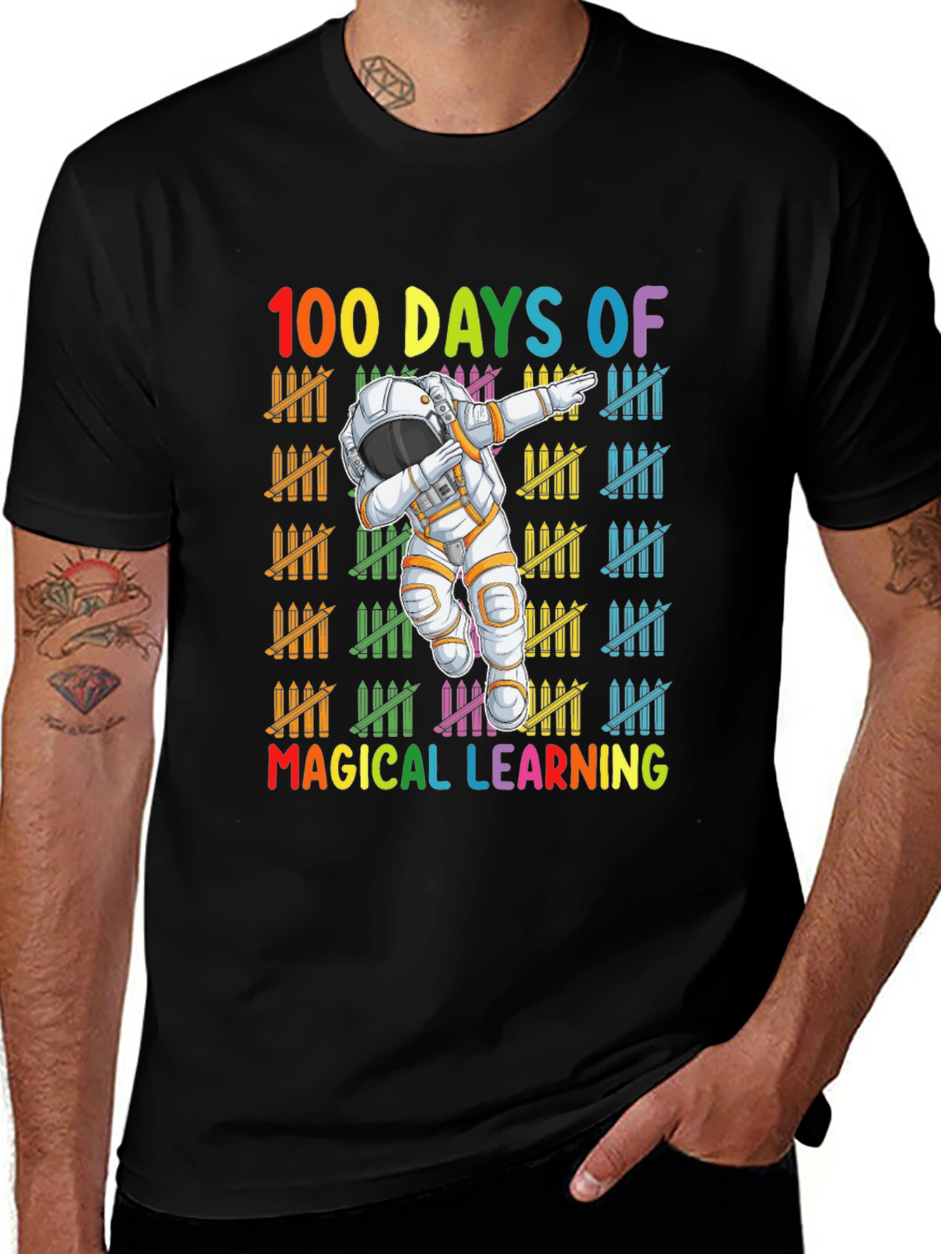 100 Days of School Astronaut T-Shirt