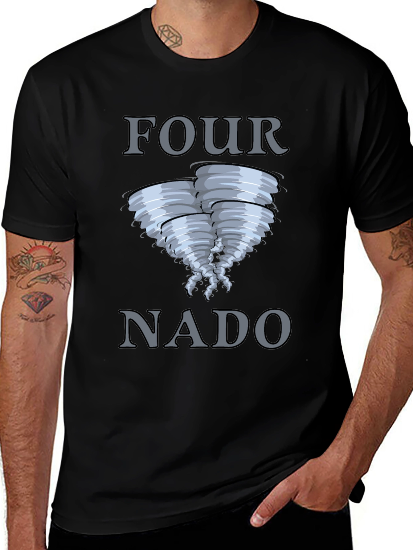 Variant 21 of Fournado T-Shirt - Funny Tornado Tee