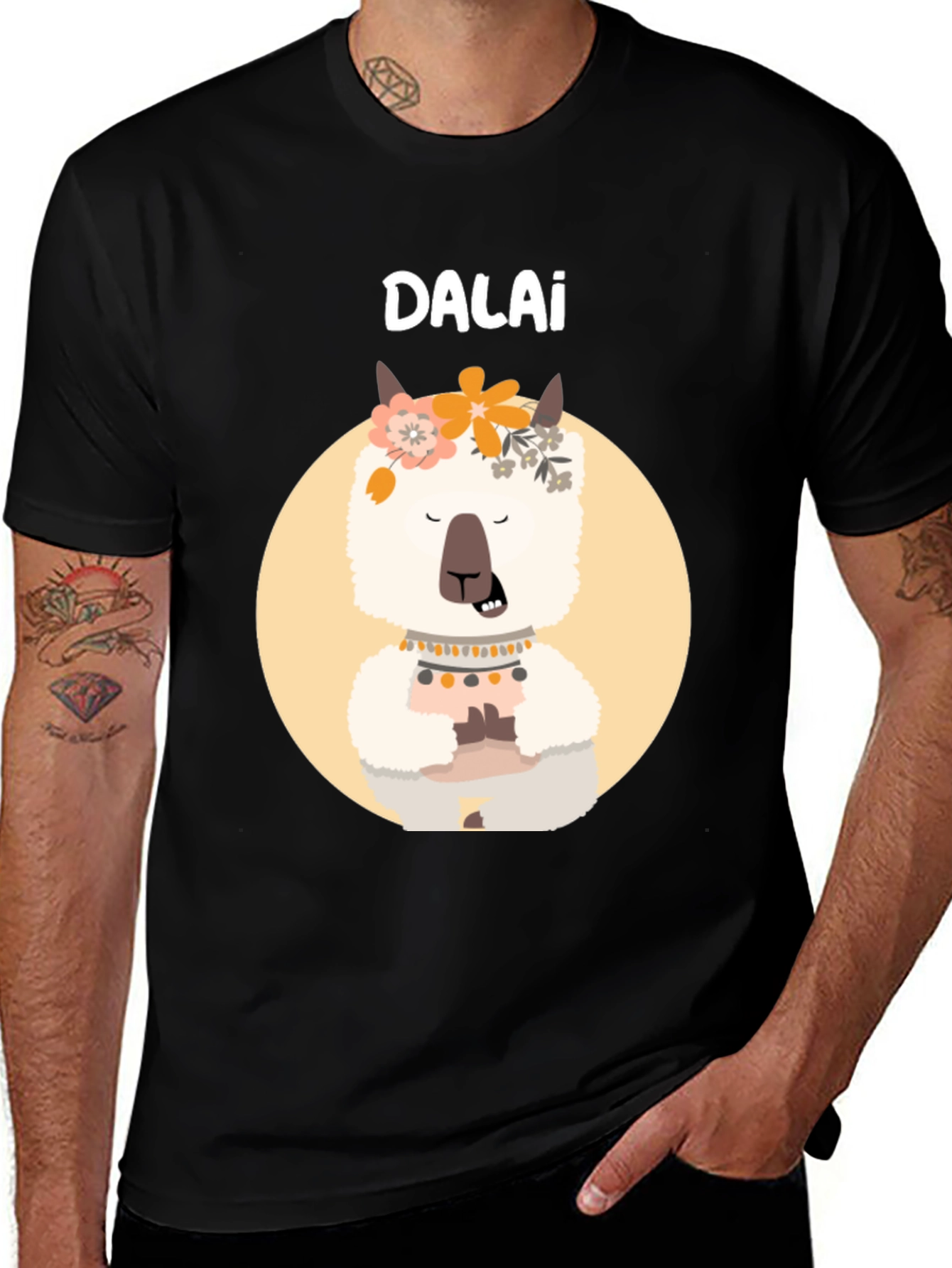Variant 6 of Dalai Lama Llama T-Shirt