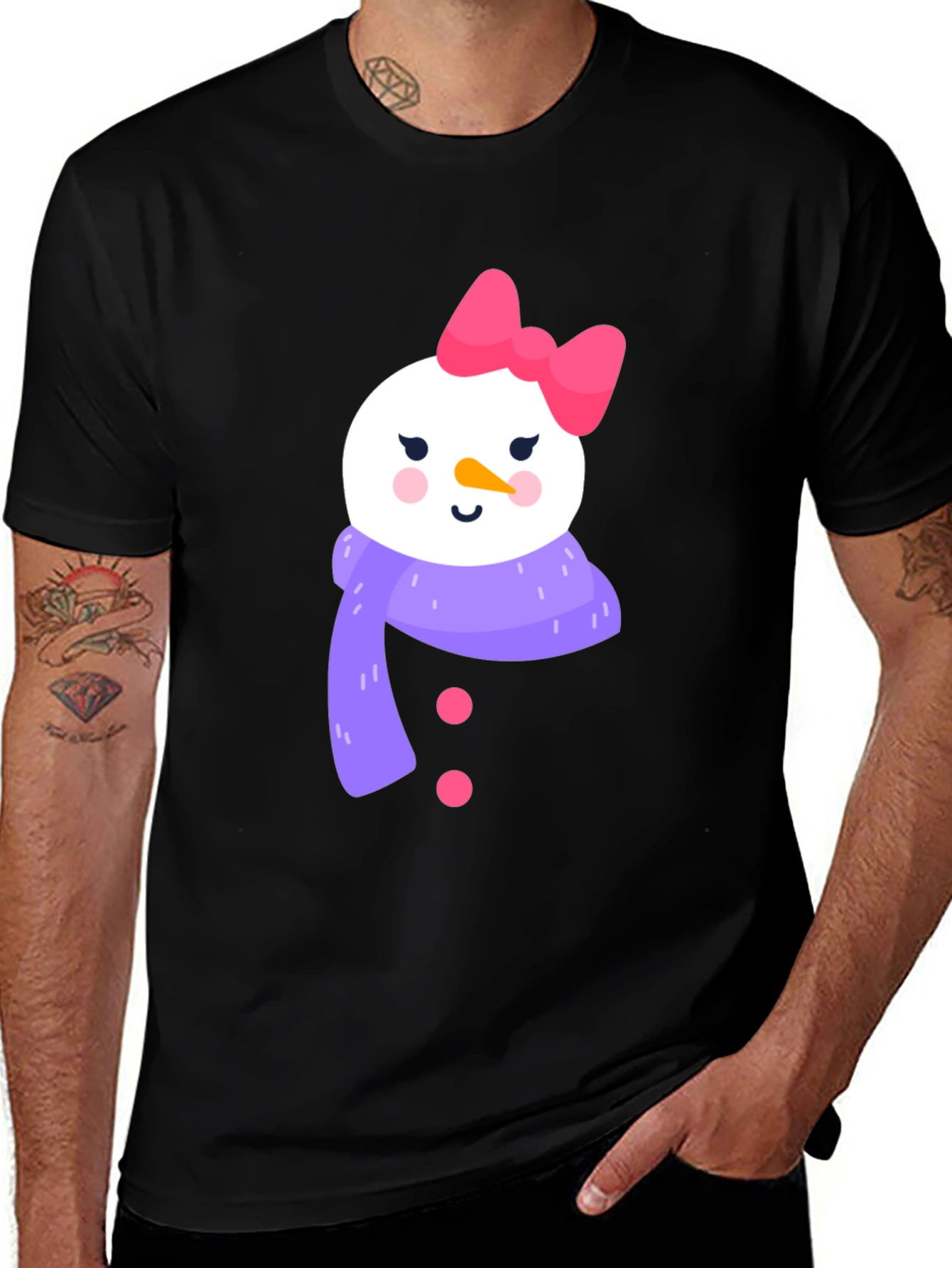 Variant 25 of Snowman Graphic Tee - Holiday Cheer