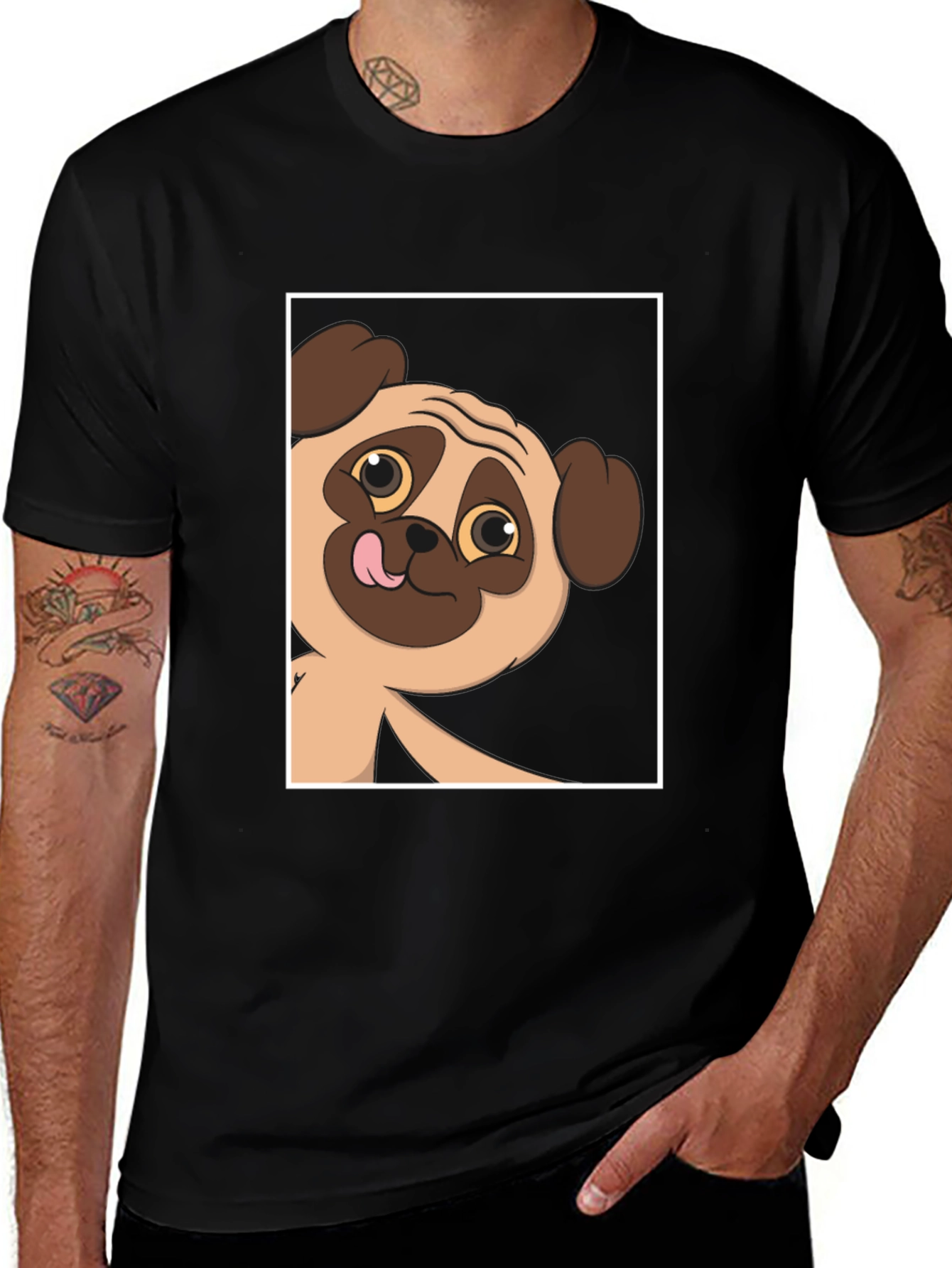 Variant 5 of Pug Peek-a-Boo Graphic Tee