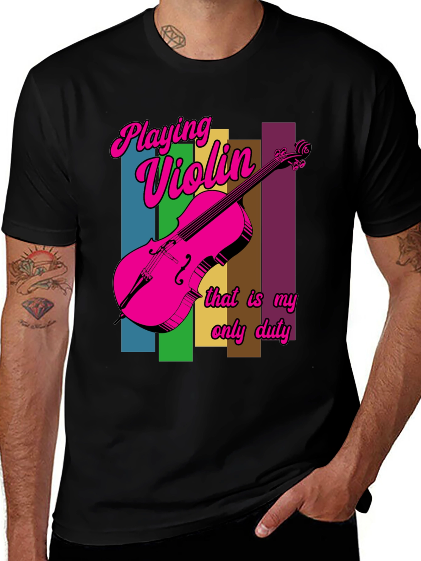 Variant 3 of Playing Violin T-Shirt - Unique Design