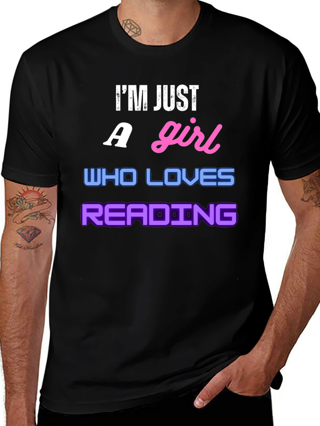 Variant 27 of I'm Just a Girl Who Loves Reading T-Shirt