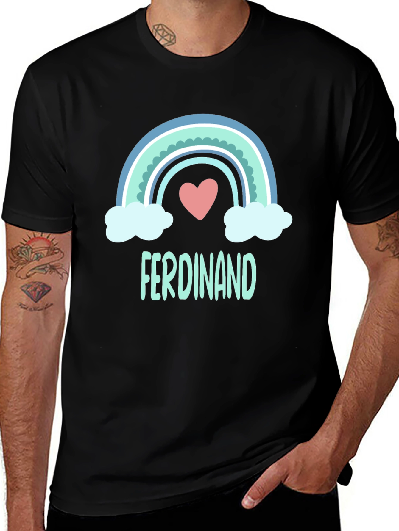 Variant 17 of Ferdinand Rainbow Heart Graphic Tee