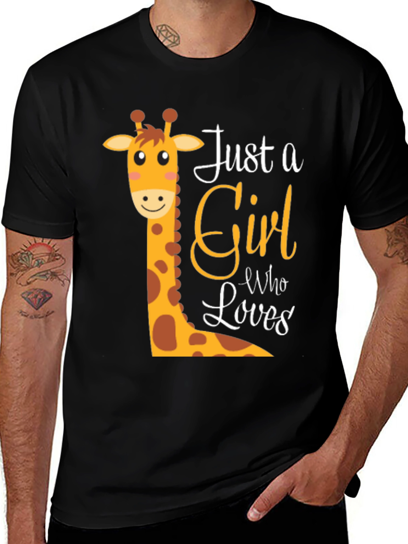Variant 17 of Cute Giraffe Just A Girl Who Loves T-Shirt