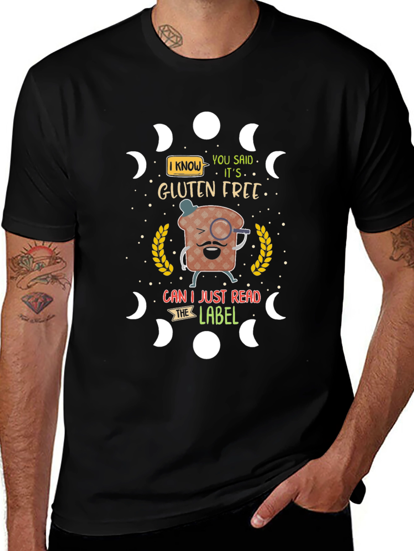 Variant 13 of Gluten-Free Humor T-Shirt, Funny Foodie Tee