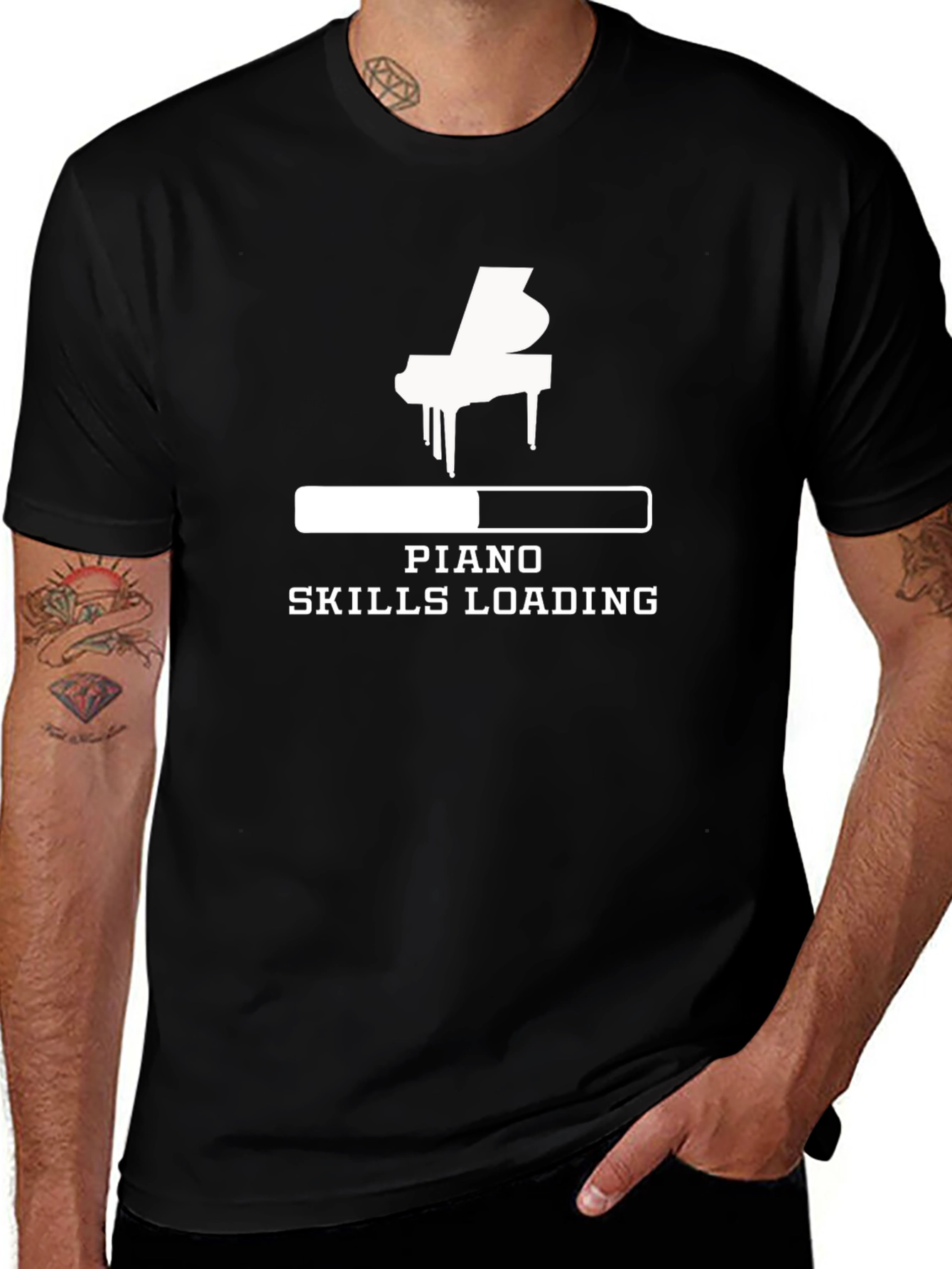 Variant 22 of Piano Skills Loading T-Shirt - Musician Humor Tee