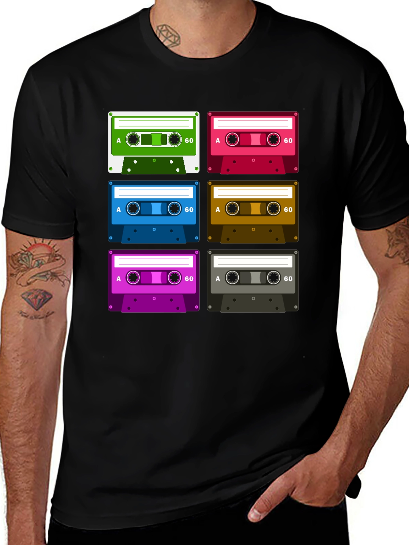 Variant 26 of Retro Cassette Tape T-Shirt - Music Lover Tee