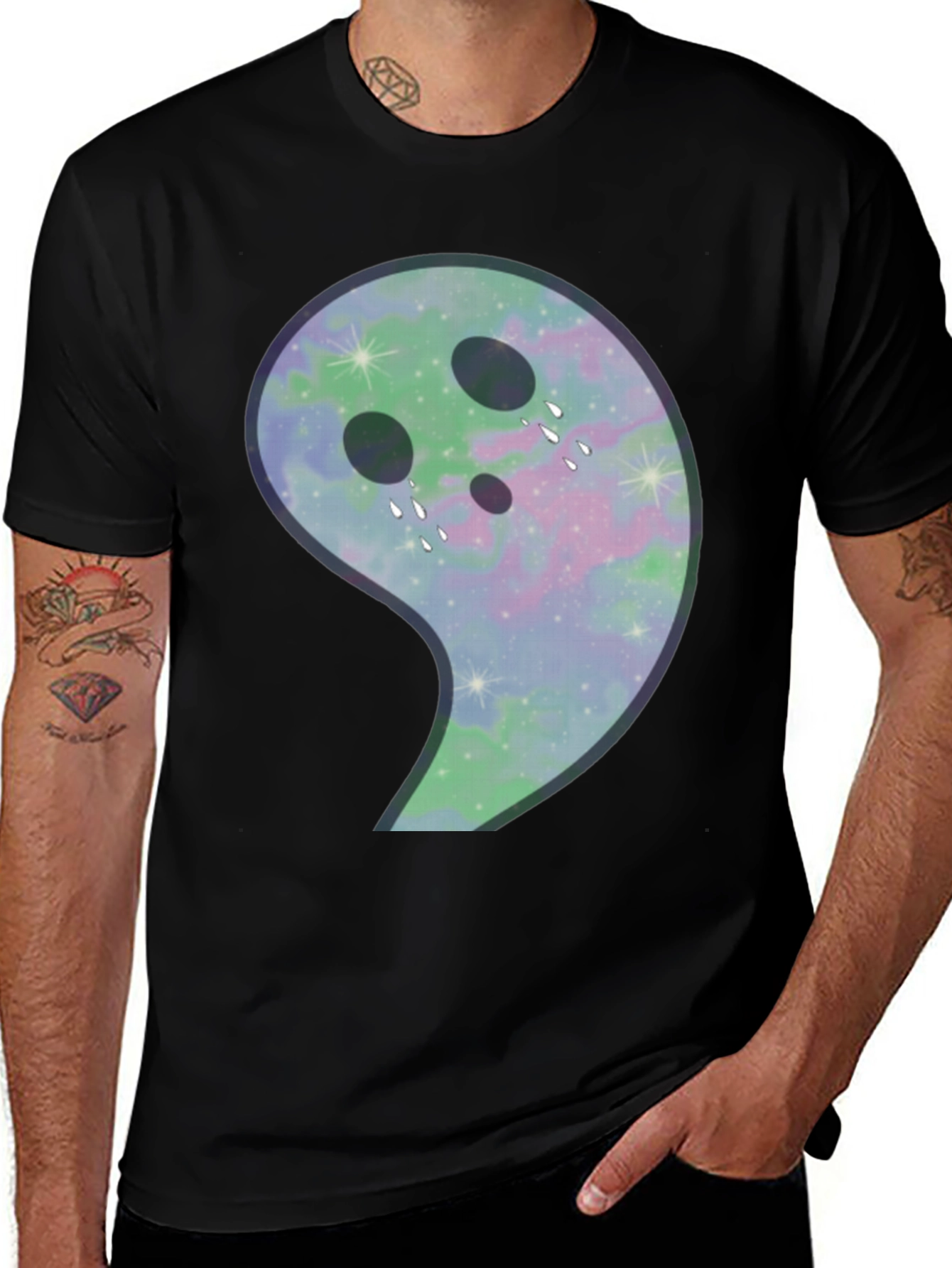 Variant 16 of Galaxy Ghost Unisex T-Shirt