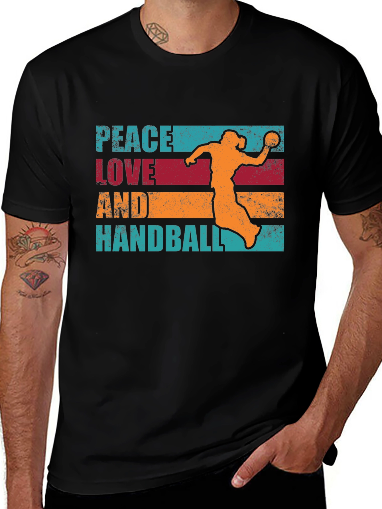 Variant 9 of Peace Love Handball T-Shirt