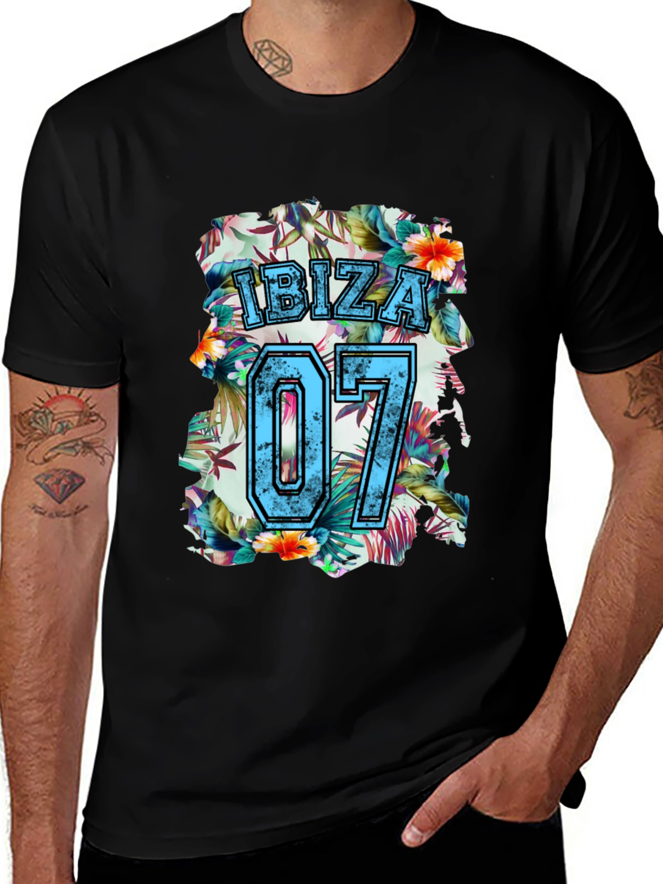 Ibiza 07 Floral Graphic T-Shirt