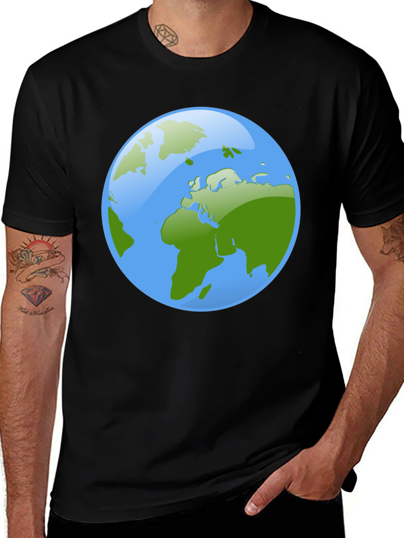 Black Earth Graphic Black T-Shirt main image