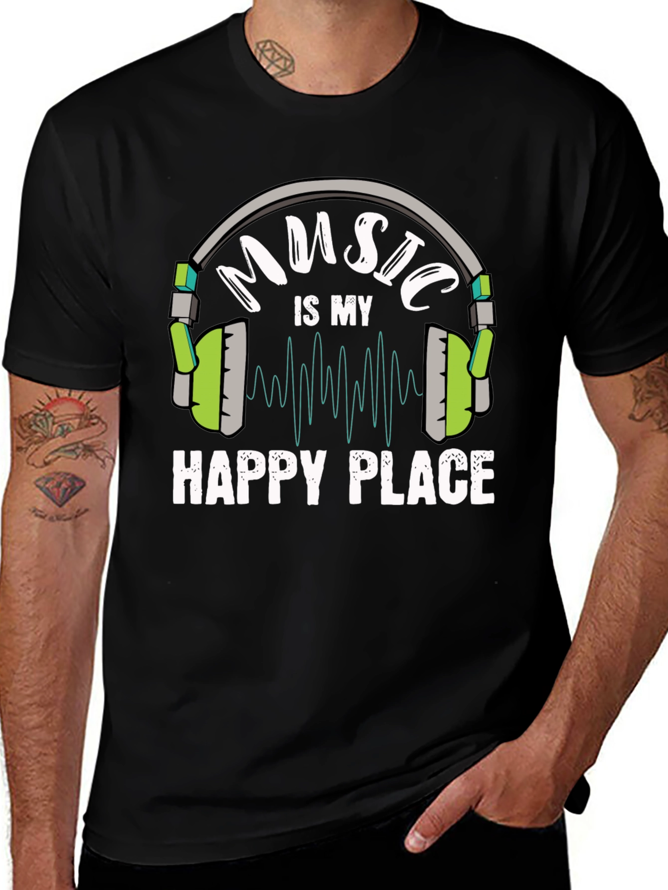 Variant 28 of Music is My Happy Place T-Shirt